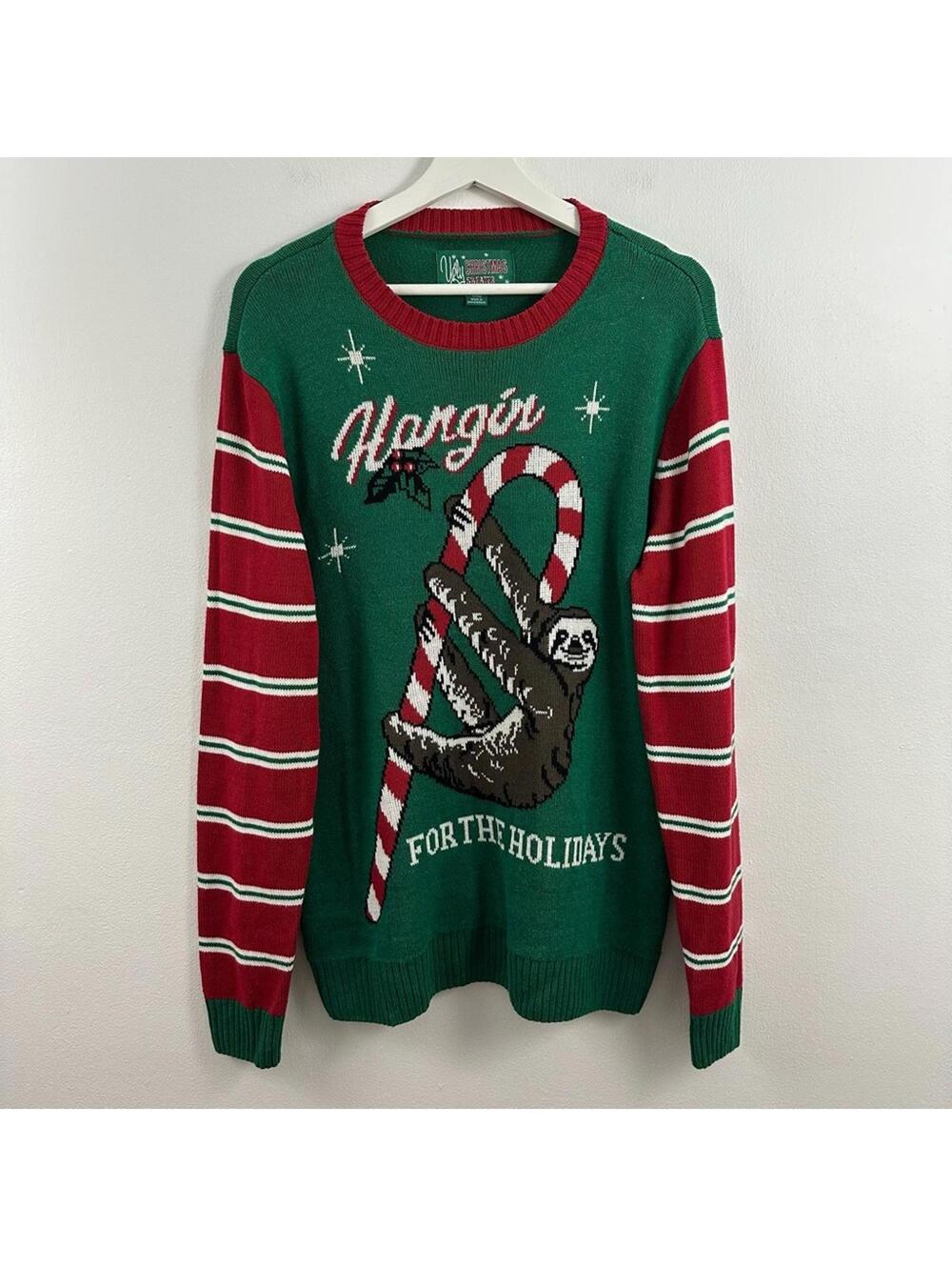 Ugly Christmas Sweater  Hangin For The Holiday Women's Size M